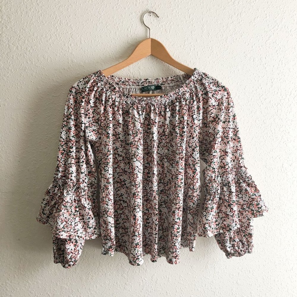 Lauren Ralph Lauren Floral Blouse Size Large